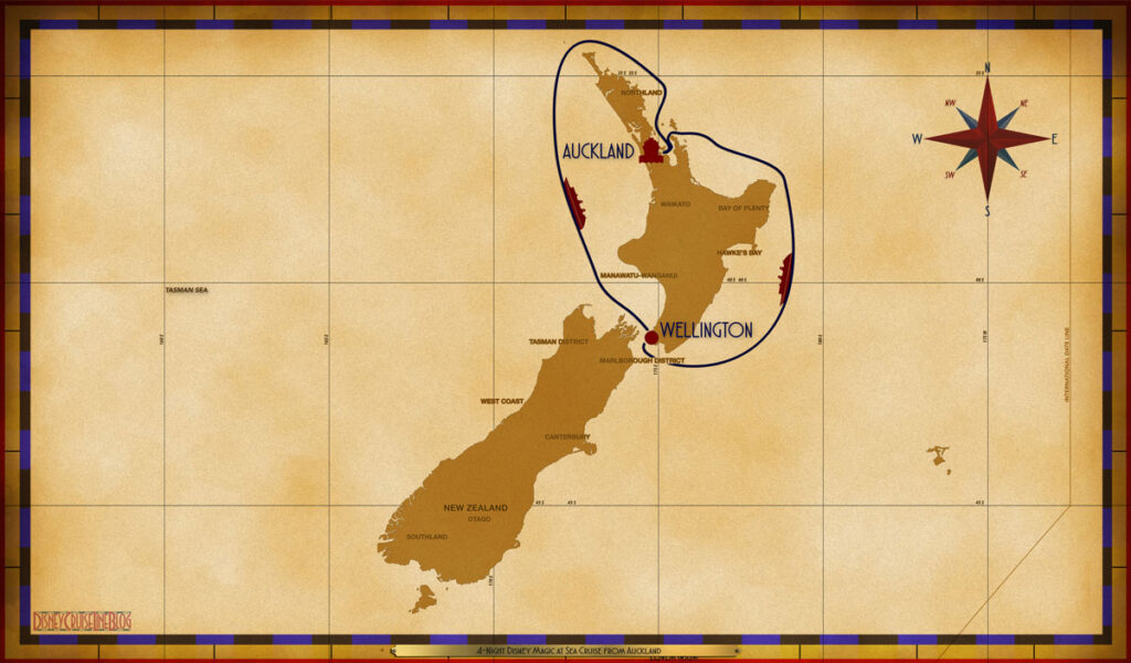 Map Wonder 4 Night New Zealand Australia AKL SEA WLG SEA