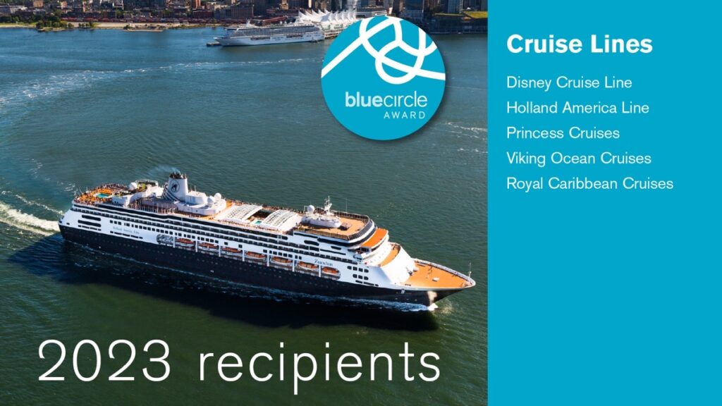 Vancouver Blue Circle Awards 2023 Cruise Line Recipients