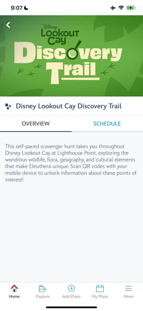 DCL App Lookout Cay Nature Trail Overview