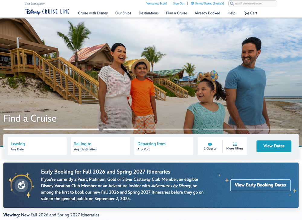 DCL Fall 2026 Early 2027 Opening Day Pricing