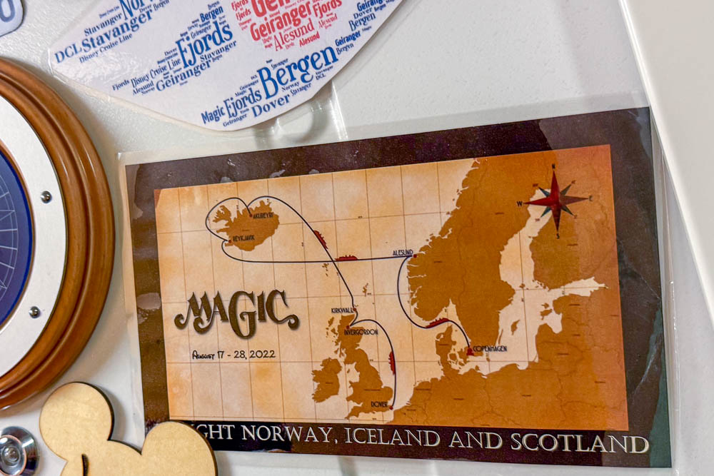 Fantasy Stateroom Door Map Magnets