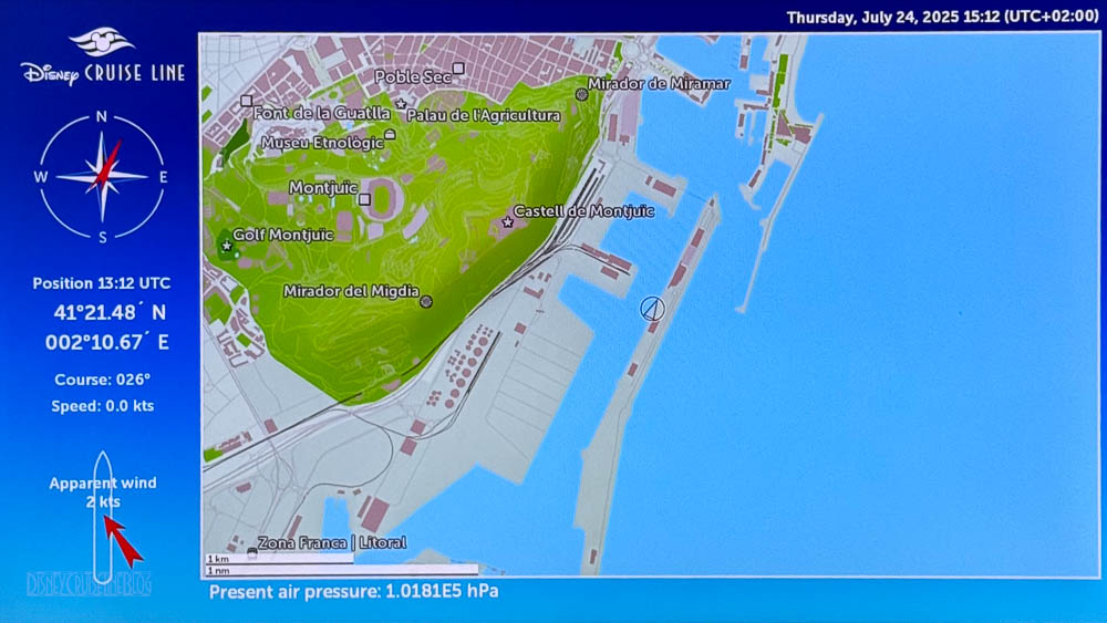 Fantasy Disney Fantasy Stateroom TV Map